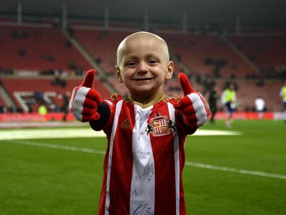 File photo dated 14/12/16 of terminally ill football mascot Bradley Lowery, who has been invited to lead out England at Wembley after he won the hearts of people around the world.