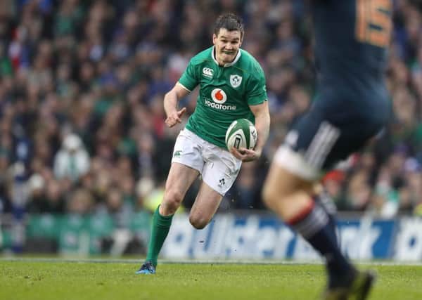 Ireland's Johnny Sexton
 against France