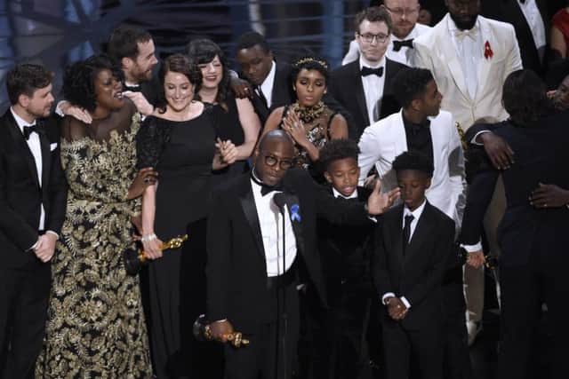 Barry Jenkins accepts the best picture Oscar for Moonlight