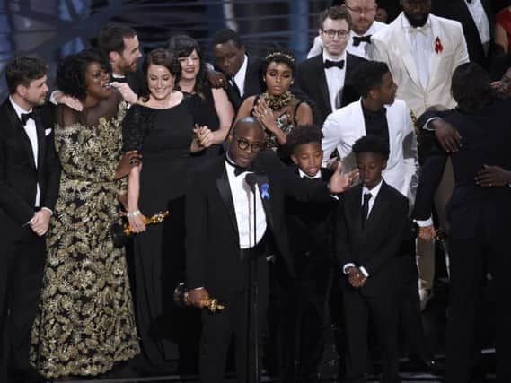 Barry Jenkins accepts the best picture Oscar for Moonlight