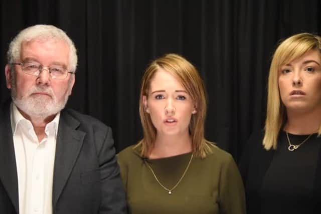 A screengrab taken from the Dorrian family's video appeal.
