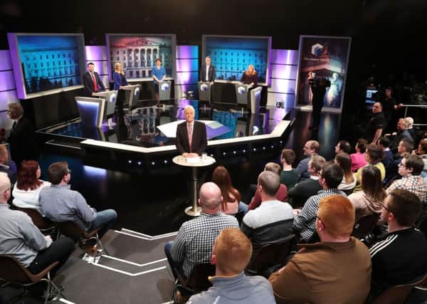 Last night's BBC leaders' debate.  Photo by William Cherry/Presseye