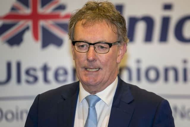 UUP Party Leader Mike Nesbitt announces his resignation at the Park Avenue Hotel, Belfast. Photo: Liam McBurney/PA Wire