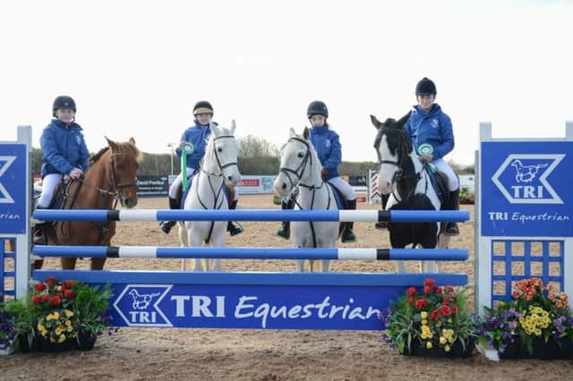 Competitors in the prizes at last years inter-schools showjumping