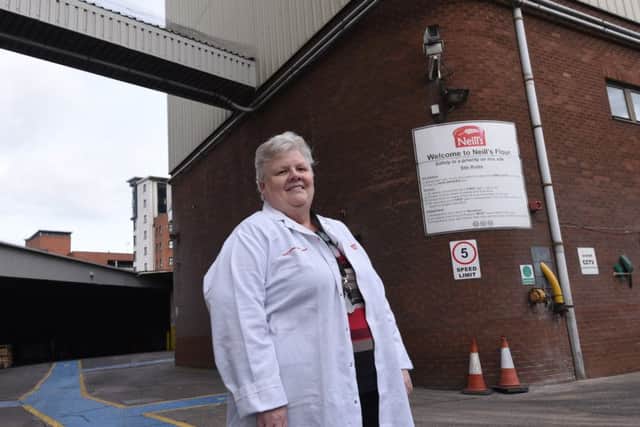 Current longest serving employee Suzanne Gordon from Neill's flour in Belfast.
Pic by Pacemaker