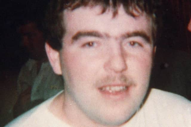 Pacemaker Belfast - Archive
Martin McCaughey who was shot dead by the SAS at Loughgall with Dessie Grew .
11-10-90
753-90-BWC