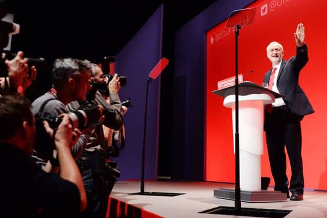 Labour Party leader Jeremy Corbyn delivers a speech at the Labour Party conference in Liverpool in 2016. Photo: Stefan Rousseau/PA Wire