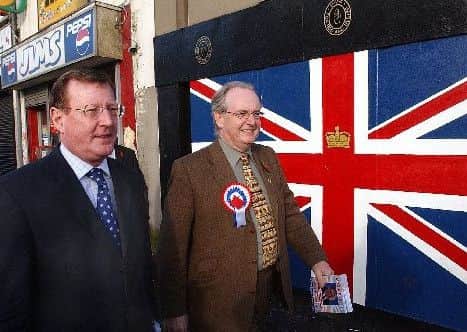 Chris McGimpsey with the then Ulster Unionist leader David Trimble