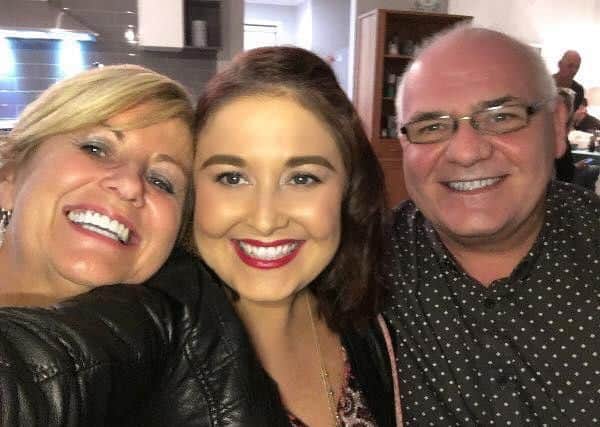 Lisa with her mum Geraldine and dad