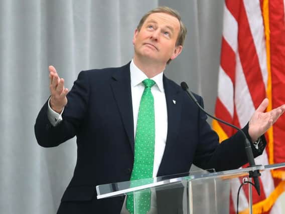 Irish Taoiseach Enda Kenny delivers a speech to business leaders, at a luncheon at the American Institute for Peace in Washington on the second day of his visit to the US.