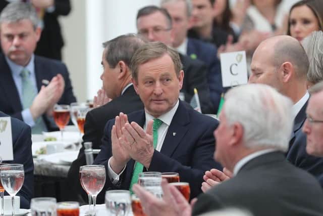 Irish Taoiseach Enda Kenny attends a business leaders luncheon at the American Institute for Peace in Washington on the second day of his visit to the US.
