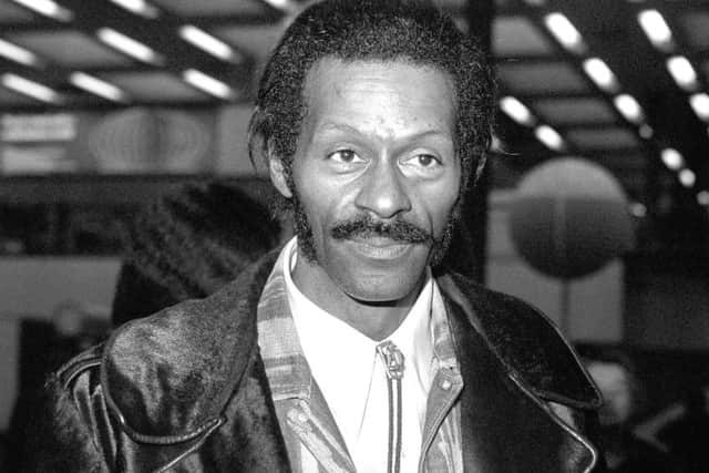 File photo dated 07/03/75 of
American rock 'n' roll star Chuck Berry who has died at the age of 90, St Charles County Police Department in Missouri has said