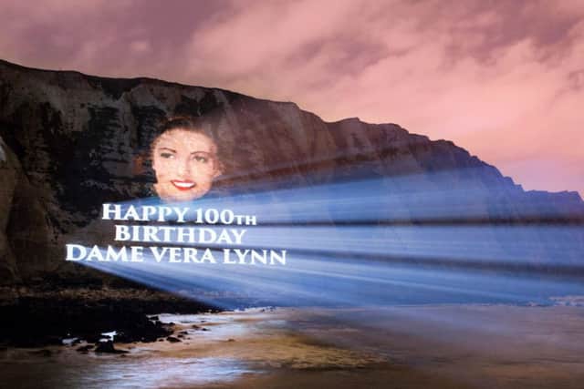 There wont be bluebirds over the white cliffs of Dover as Dame Vera Lynn turns 100, but the landmark will receive a makeover of a different kind as her image will be projected on to the cliffs
