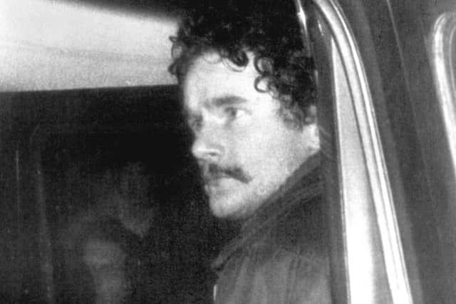 Martin McGuinness pictured following his arrest in Co Donegal in the early 1970s