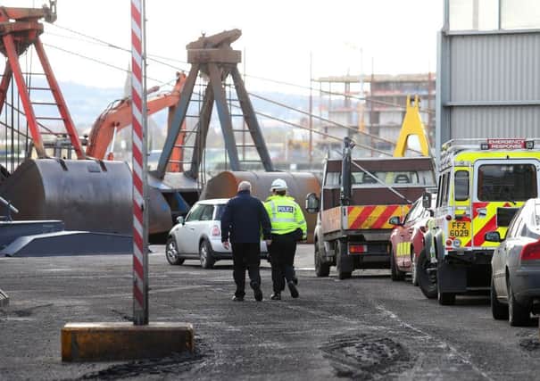 A spokesperson for Belfast Harbour said: 'Belfast Harbour can confirm that there was an incident this morning (Tuesday 21st March), on Stormont Wharf and that a fatality has occurred.
 The Health and Safety Executive is at the scene and next of kin have been informed.'