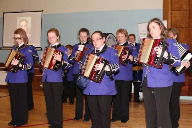 Lisbellaw Accordion Band performing in Kirstys honour at the fundraising event