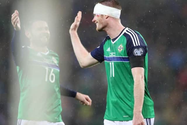 Brunt returned from his knee injury to net for Northern Ireland in November. Pic: William Cherry / Press Eye