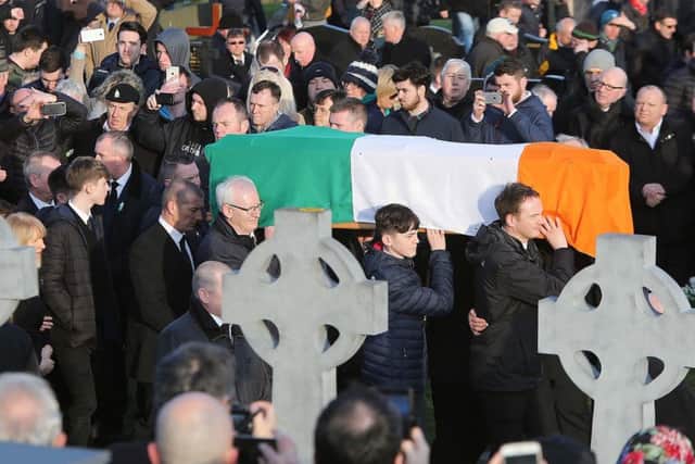 Martin McGuinnesss funeral in Londonderry on Thursday wasnt far removed from being a state funeral', said victims spokesman Kenny Donaldson