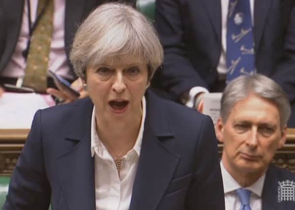Prime Minister Theresa May indulged in Churchillian rhetoric in House of Commons on Wednesday as she announced Brexit. Photo: PA Wire