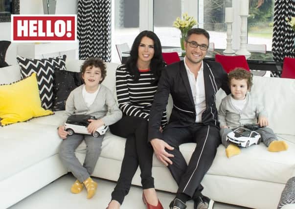 Susan Duddy with husband Vincent Simeone at home with children Luca and Matteo