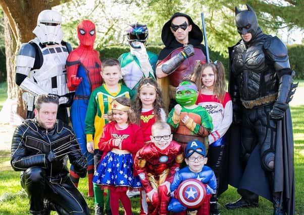 Superheroes at the autism event in Lady Dixon Park