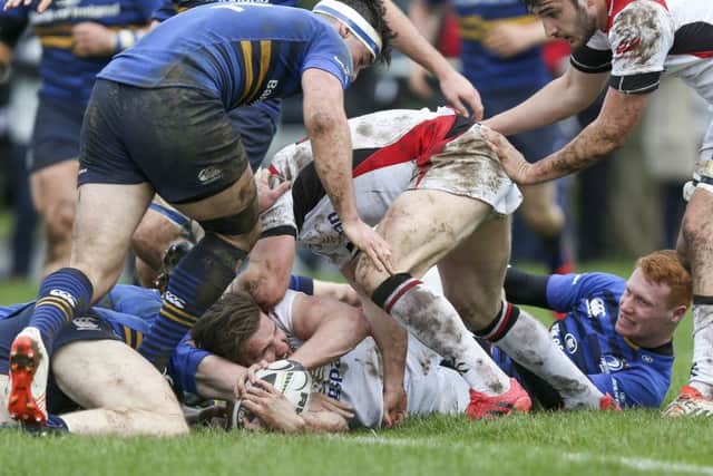 Stuart McCloskey scores a try for Ulster 'A'