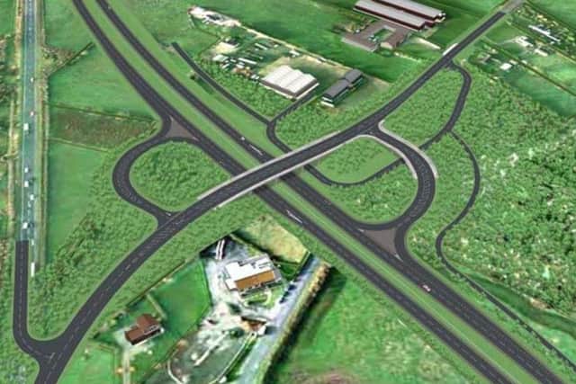 An artist's impression of a proposed section of the A6 upgrade