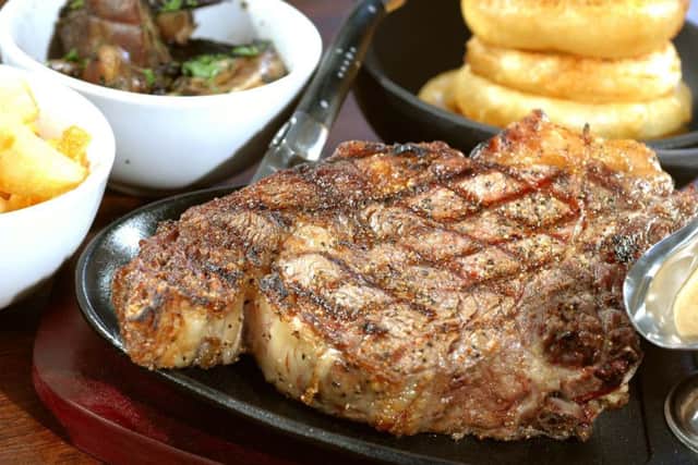With a lengthy list of equally mouth-watering options, youll struggle to choose between the likes of the 40 day aged sirloin (300g), to the 28 day sirloin (300g), which all come with a choice of side and sauce (Credit: Bull & Ram)