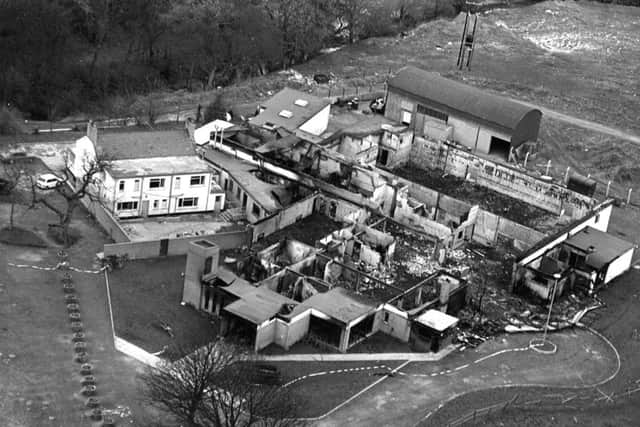 The aftermath of the IRA La Mon explosion and fire in which 12 people were murdered in 1978. Picture Pacemaker