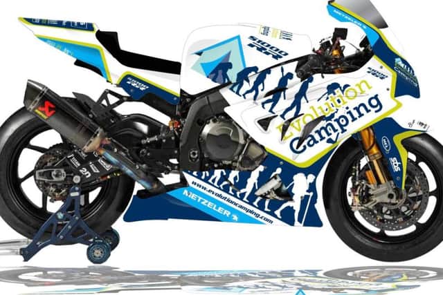 The Evolution Camping BMW Superstock machine Paul Jordan will ride at the Cookstown 100.