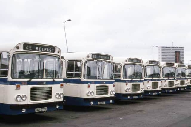 An Ulsterbus fleet from the 1980s