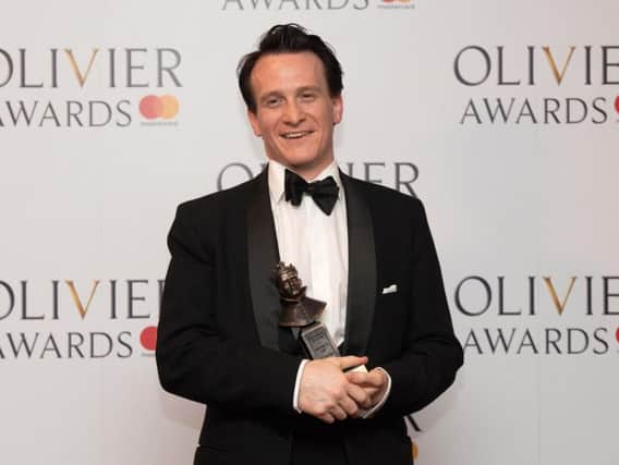 Jamie Parker with the award for best actor at the Olivier Awards 2017