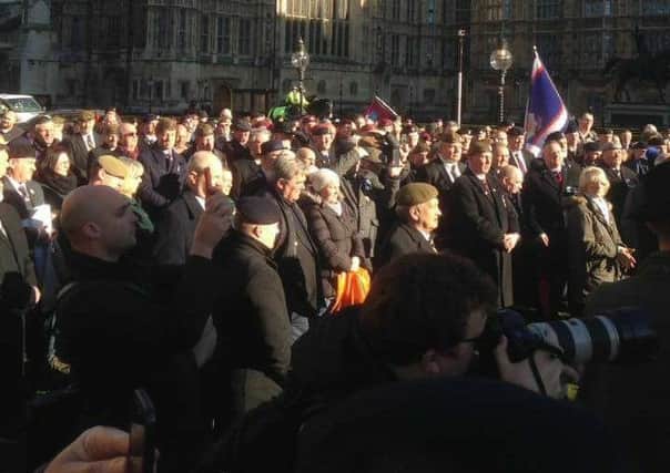 More than 1,000 veterans from the conflict in Northern Ireland attended a JFNIV rally at Westminster earlier this year.