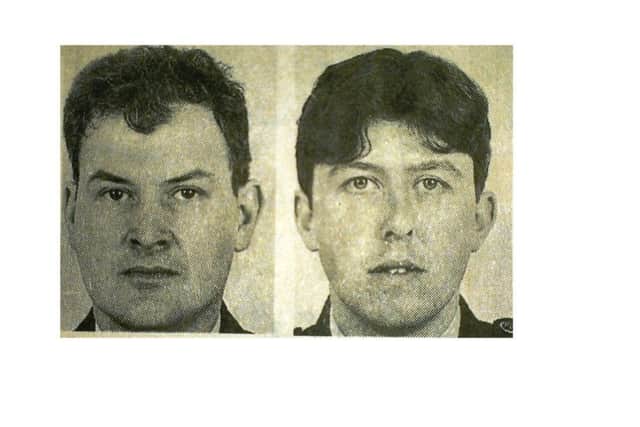 RUC constables Harry Beckett and Gary Meyer, who were murdered on June 30 1990