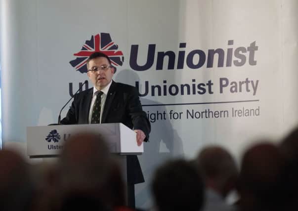Ulster Unionist Party leader Robin Swann speaks during the party's annual general meeting at the Crowne Plaza in Belfast.  Photo credit: Peter Morrison/PA Wire