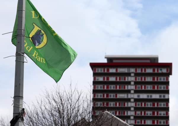One of the IRA flags near Divis tower