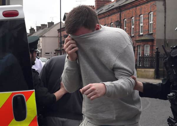 Ryan Eastwood arrives at Limavady Magistrates' Court before Wednesday's hearing