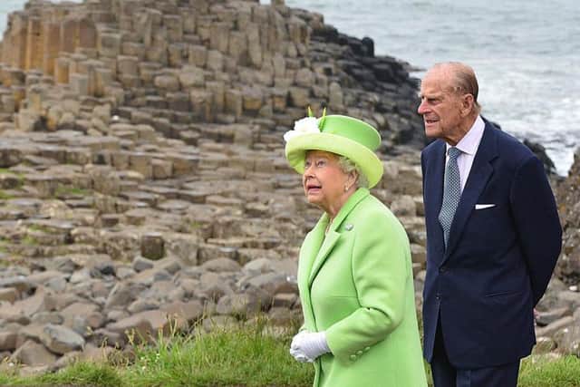 The Queen and Prince Philip at the Giants Causeway