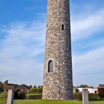 Memorial tower to the Irish military that fell during WW1 at Messines