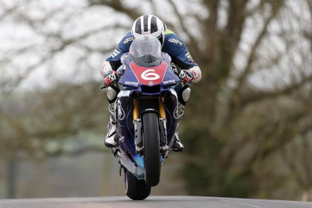 William Dunlop on the Mar-Train Yamaha Superstock machine in practice at Tandragee on Friday.