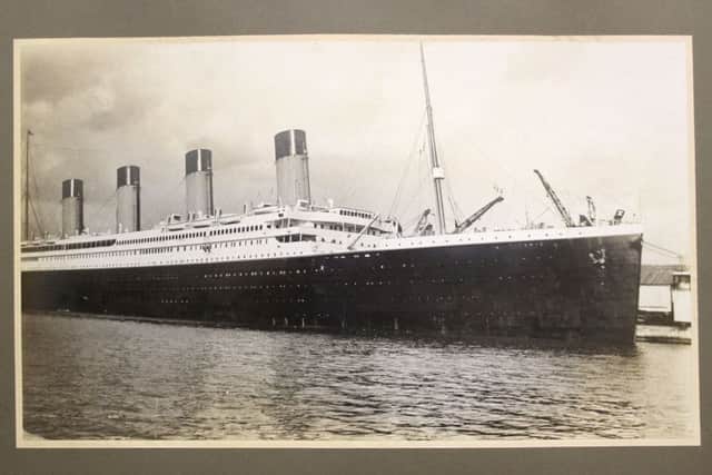 The photograph of the Titanic, believed to have been taken the day before she left on her ill-fated voyage, which sold for Â£12,500 at the auction