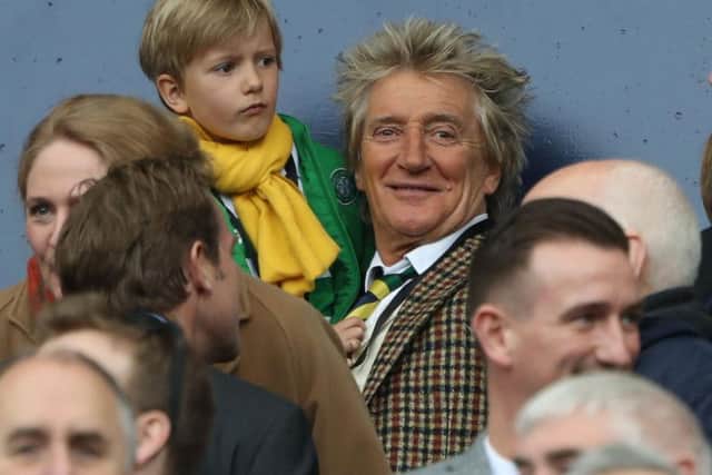 Rod Stewart in the stands during the William Hill Scottish Cup Semi Final match at Hampden Park, Glasgow.