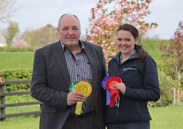 Confirming sponsorship of next week's Holstein NI bull show and sale at Kilrea Mart are club committee member Gaston Wallace, and sponsor Chloe Kyle, agronomy adviser, Grassland Agro.