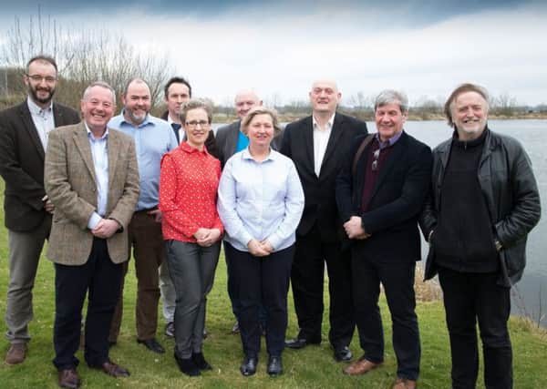 ?Lough Neagh Landscape Partnership projects funded by Heritage Lottery Fund were launched at a recent symposium. Speakers at the event were Dr Willie Burke, manager Lough Neagh Landscape Partnership, Dr Liam Campbell, Lough Neagh Landscape Partnership, Roddy Hegarty, Federation of Ulster Local Studies, Paul Logue, Historic Environment Divison, Department for Communities, Rosemary Mulholland, head of conservation and heritage at Armagh, Banbridge and Craigavon Borough Council; Charles Monaghan, manager, Lough Neagh Partnership; Alish Hanna, Geordie Hanna Traditional Singing Society; Colm Donnelly, director of Centre for Archaeological Fieldwork, Queen's University, Belfast; Joe Mahon, UTV presenter, Lesser Spotted Ulster/Journeys; Barry Devlin, ?t?elevision ?s?creen writer, film maker and former frontman of Horslips