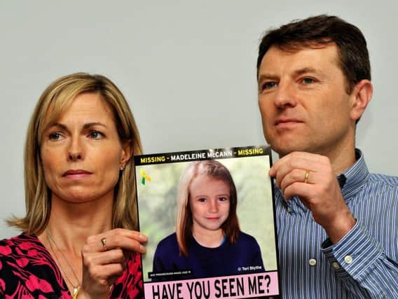 Gerry and Kate McCann whose daughter Madeleine disappeared from a holiday flat in Portugal ten years ago. Her mother has described the tenth anniversary of her daughter's disappearance as a "horrible marker of time, stolen time"