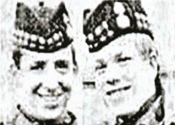 Fusiliers Dougald McCaughey (left) and John McCaig, along with Joseph McCaig, were murdered by the IRA