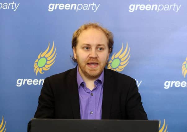 The Green Party's Steven Agnew pictured at the launch of their Assembly manifesto at the Cresent Arts Centre in Belfast. Picture Matt Bohill.  PACEMAKER BELFAST   16/02/2017
