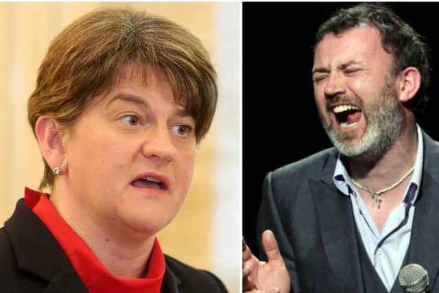 Arlene Foster and Tommy Tiernan