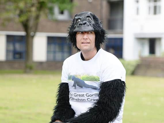 Metropolitan Police officer Tom Harrison, who goes by the name Mr Gorilla