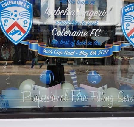 Business backing for Coleraine as they go into their Irish Cup final battle with Linfield at Windsor Park on Saturday.
